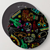 メキシコフィエスタパターン 缶バッジ (正面&裏面)