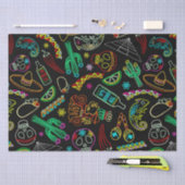 メキシコフィエスタパターン 薄葉紙 (クラフト)