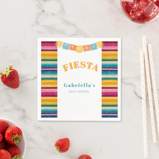 メキシコフィエスタパペルピカドベビーシャワー スタンダードカクテルナプキン (インサイチュ)