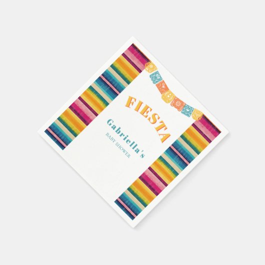 メキシコフィエスタパペルピカドベビーシャワー スタンダードカクテルナプキン (角)