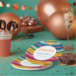 メキシコフィエスタパペルピカドベビーシャワー ペーパープレート
