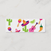 メキシコフィエスタパーティーソンブレロサグアロライムペッパーズ スキニー名刺 (裏面)