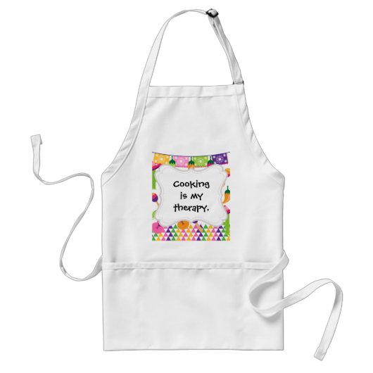 メキシコフィエスタパーティーソンブレロサグアロライムペッパーズ スタンダードエプロン (正面)