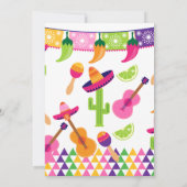 メキシコフィエスタパーティーソンブレロサグアロ招待状 招待状 (裏面)