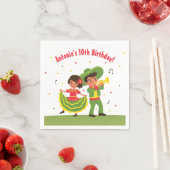 メキシコフィエスタヒスパニック子供の誕生日パーティーナプキン スタンダードカクテルナプキン (インサイチュ)
