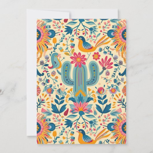 メキシコフィエスタフローラブライダルシャワー招待 招待状 (裏面)