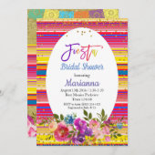 メキシコフィエスタブライダルシャワーパーティの招待状 招待状 (正面/裏面)