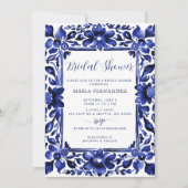 メキシコフィエスタブルータラベラブライダルシャワー 招待状 (正面)