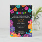 メキシコフィエスタヴィヴィヴィッド花模様リハーサルディナー 招待状 (スタンド正面)