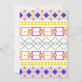 メキシコフィエスタヴィヴィヴィッド花模様リハーサルディナー 招待状 (裏面)