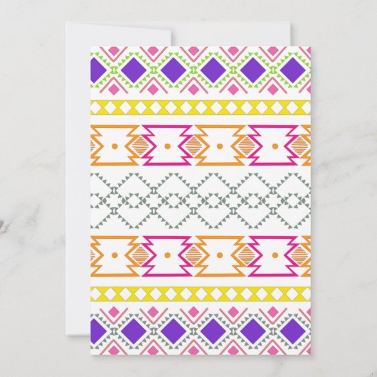 メキシコフィエスタヴィヴィヴィッド花模様リハーサルディナー 招待状 (裏面)