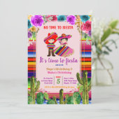 メキシコフィエスタ兄弟姉妹誕生日招待状 招待状 (スタンド正面)