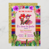 メキシコフィエスタ兄弟姉妹誕生日招待状 招待状 (正面/裏面)