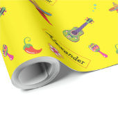 メキシコフィエスタ名前をカスタムする誕生日ラッピング紙 ラッピングペーパー (ロールコーナー)