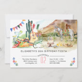 メキシコフィエスタ 誕生日パーティー招待状 招待状 (正面)