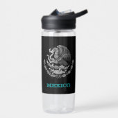 メキシコフィットネスとメキシコの武器のコート/国旗 ウォーターボトル (左面)