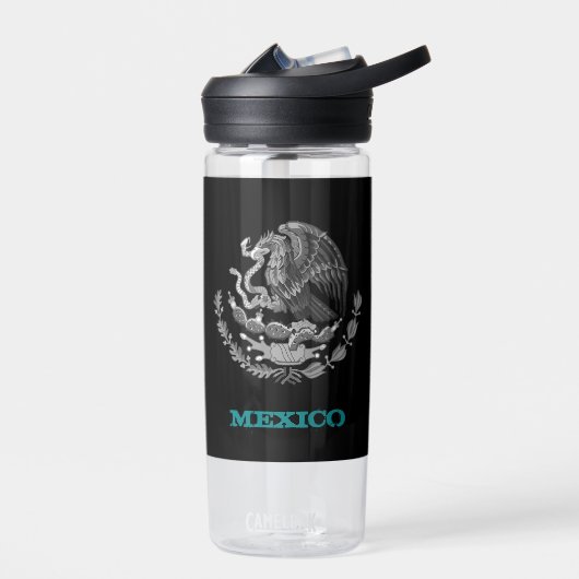 メキシコフィットネスとメキシコの武器のコート/国旗 ウォーターボトル (左面)