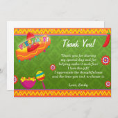 メキシコフェスタのサンキューカードの緑 サンキューカード (正面/裏面)