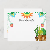 メキシコフェスタのタイムカプセルのメッセージカードのゲストブック ノートカード (正面/裏面)