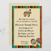 メキシコフェスタのテーマの招待状 招待状 (正面/裏面)