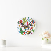 メキシコフェスタのパーティーのイメージ ラウンド壁時計 (ホーム)