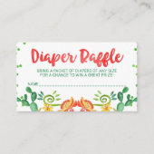 メキシコフェスタのベビーシャワーのおむつのラッフル エンクロージャーカード (正面)