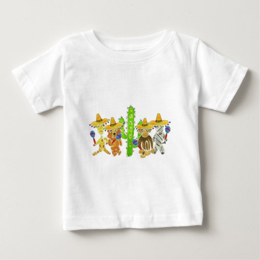 メキシコフェスタの生き物 ベビーTシャツ (正面)