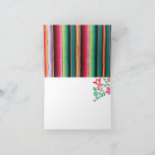 メキシコフェスタの花のグリッターはノート感謝していしています サンキューカード (内部)