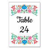 メキシコフェスタの花のテーブル数 テーブルナンバー (裏面)