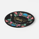 メキシコフェスタの花のパーティーのプレート ペーパープレート (アングル)