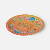 メキシコフェスタの花のパーティーのプレート ペーパープレート (アングル)