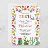 メキシコフェスタのCinco Deメーヨーのベビーシャワーの招待 招待状 (正面)