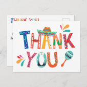 メキシコフェスタはノートの郵便はがき感謝していしています インビテーションポストカード (正面/裏面)