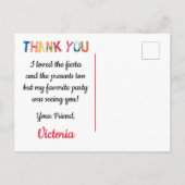 メキシコフェスタはノートの郵便はがき感謝していしています インビテーションポストカード (裏面)