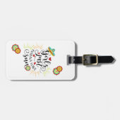 メキシコフェスタパターン女の子はちょうど日曜日を過したいと思います ラゲッジタグ (正面横)