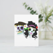 メキシコフェスティバルスカルカップル ポストカード (スタンド正面)