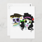 メキシコフェスティバルスカルカップル ポストカード (正面/裏面)