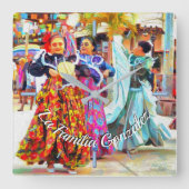 メキシコフェスティバルダンサー家族2549 スクエア壁時計 (正面)