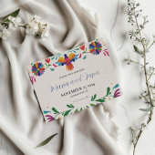 メキシコフォークアーカラフルトフローラ結婚フィエスタ セーブザデート