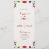 メキシコフォークアーカラフルトフローラ結婚フィエスタ プログラム (正面)