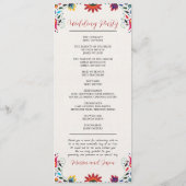 メキシコフォークアーカラフルトフローラ結婚フィエスタ プログラム (裏面)