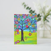 メキシコフォークアートスタイルツリー・オブ・ライフ ポストカード (スタンド正面)