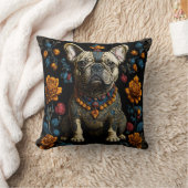 メキシコフォークアートフランスのブルドッグ クッション (ブランケット)