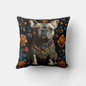 メキシコフォークアートフランスのブルドッグ クッション (裏面)