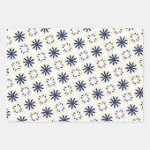 メキシコフォークアートフローラオレンジカラフル ラッピングペーパーシート (正面)