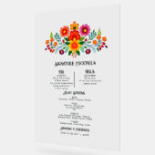 メキシコフォークアートフローラシグネチャーカクテルメニュー アクリルサイン (傾斜)