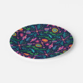 メキシコフォークアートブライトカラー ペーパープレート (アングル)