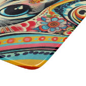 メキシコフォークアート抽象芸術キティキャットタラベラスタイル カッティングボード (角)