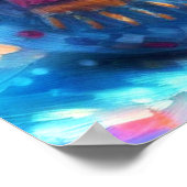 メキシコフォークアート雪だるま雪だるま差出人住所 ポスター (角)