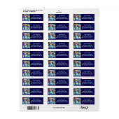 メキシコフォークアート雪だるま雪だるま差出人住所 ラベル (フルシート)